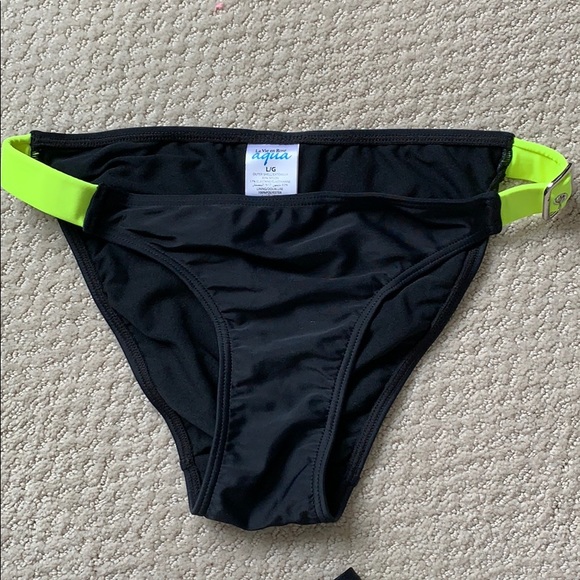 NEW La Vie En Rose 3 piece swimsuit black/green - Picture 6 of 12